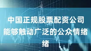中国正规股票配资公司能够触动广泛的公众情绪